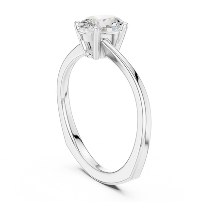 Round Solitaire Lab Grown Diamond Ring