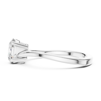 Round Solitaire Lab Grown Diamond Ring