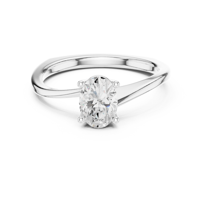 Round Solitaire Lab Grown Diamond Ring