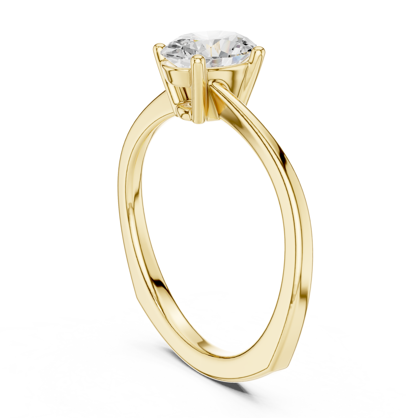 Round Solitaire Lab Grown Diamond Ring