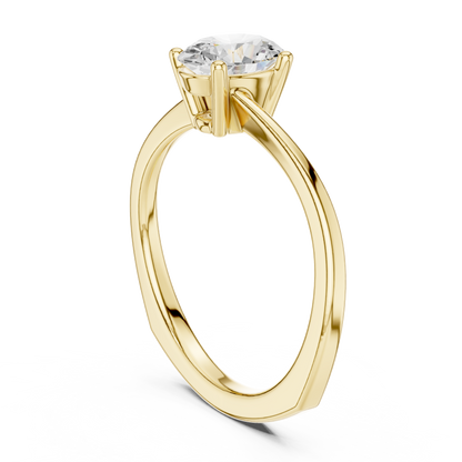 Round Solitaire Lab Grown Diamond Ring