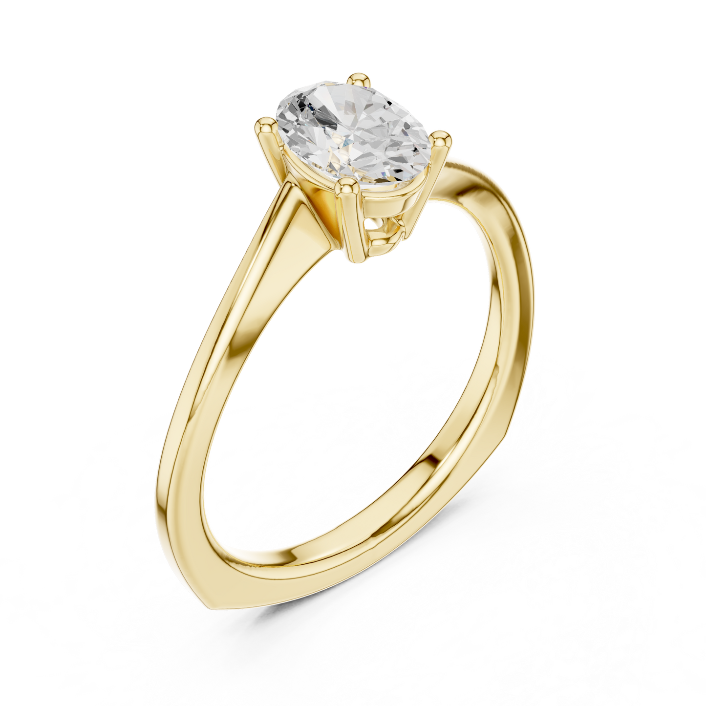 Round Solitaire Lab Grown Diamond Ring