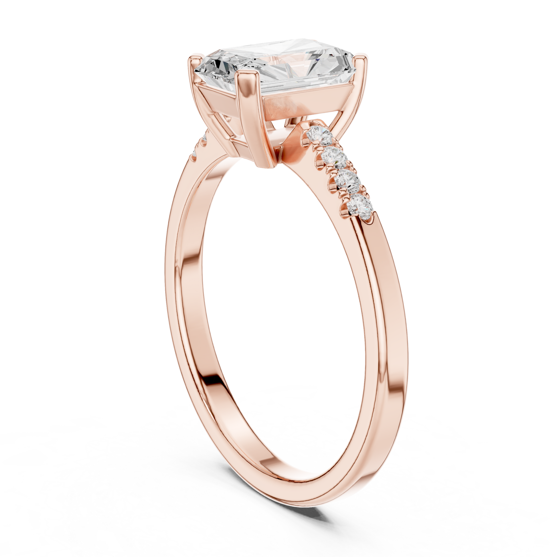Mixed Shape Lab Grown Diamond Side Stone Ring