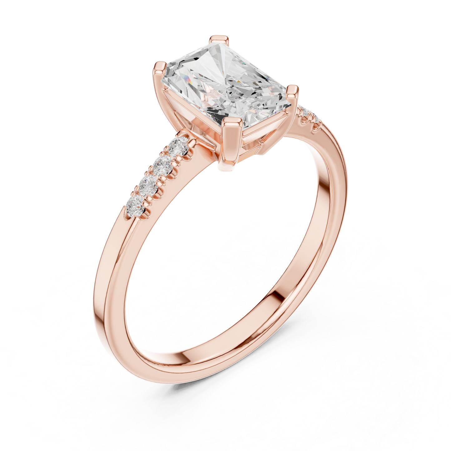 Mixed Shape Lab Grown Diamond Side Stone Ring