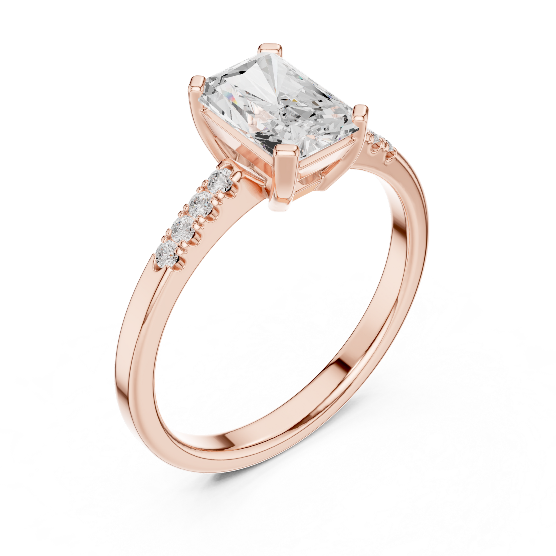 Mixed Shape Lab Grown Diamond Side Stone Ring