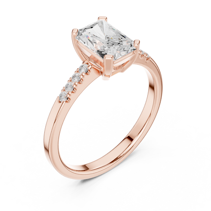 Mixed Shape Lab Grown Diamond Side Stone Ring