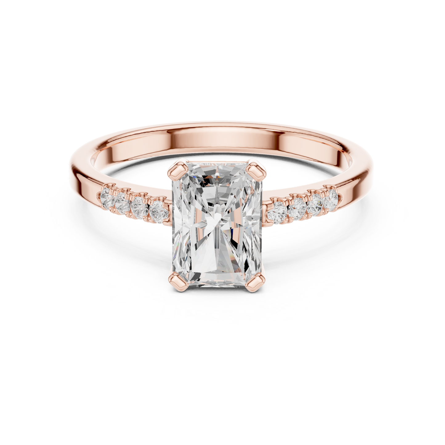 Mixed Shape Lab Grown Diamond Side Stone Ring