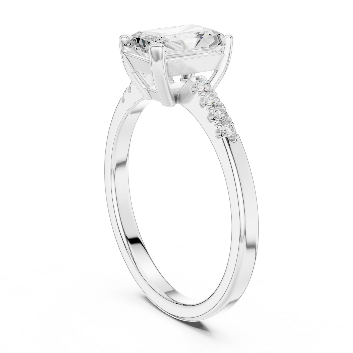 Mixed Shape Lab Grown Diamond Side Stone Ring