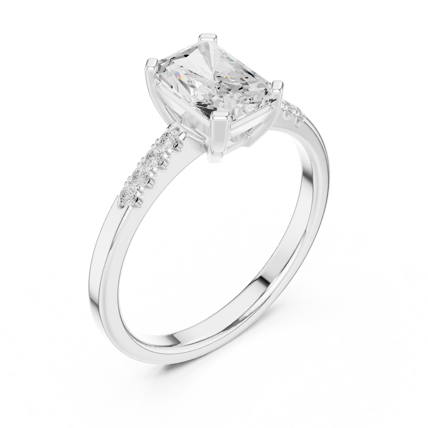 Mixed Shape Lab Grown Diamond Side Stone Ring