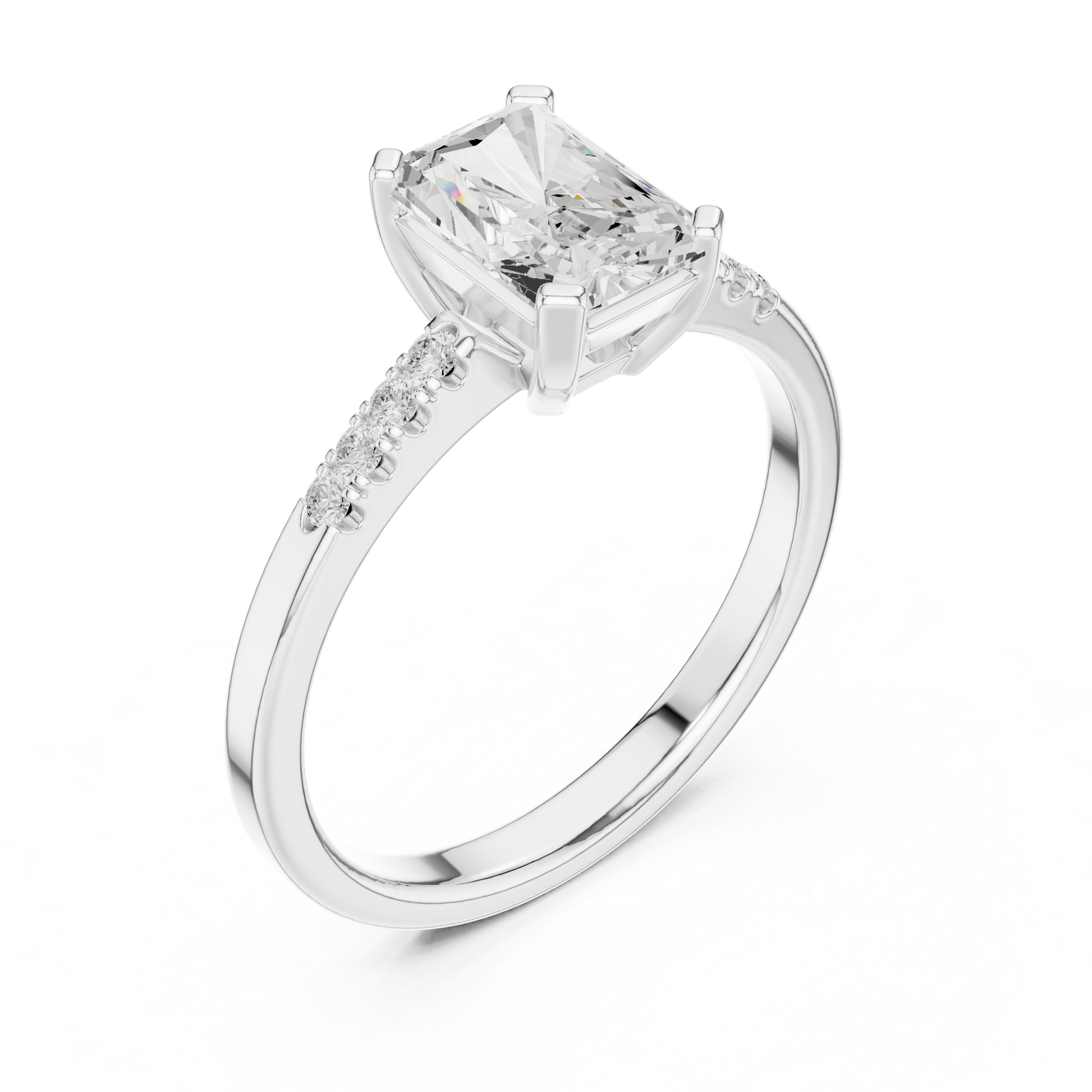 Mixed Shape Lab Grown Diamond Side Stone Ring