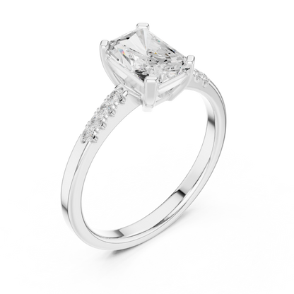 Mixed Shape Lab Grown Diamond Side Stone Ring
