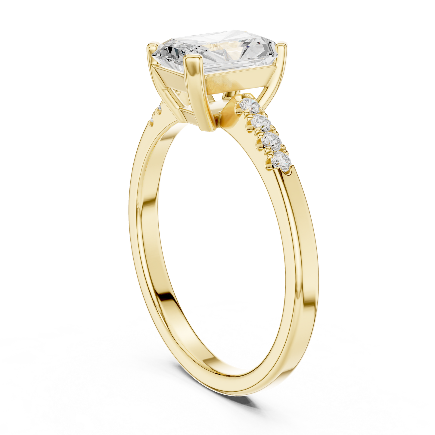 Mixed Shape Lab Grown Diamond Side Stone Ring