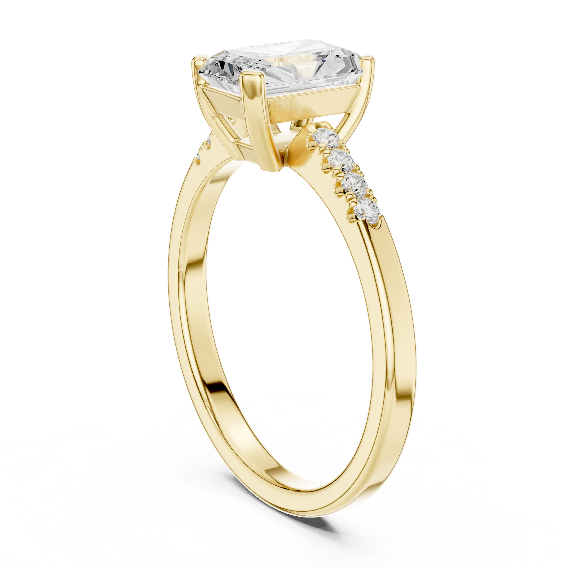 Mixed Shape Lab Grown Diamond Side Stone Ring