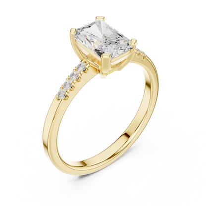 Mixed Shape Lab Grown Diamond Side Stone Ring