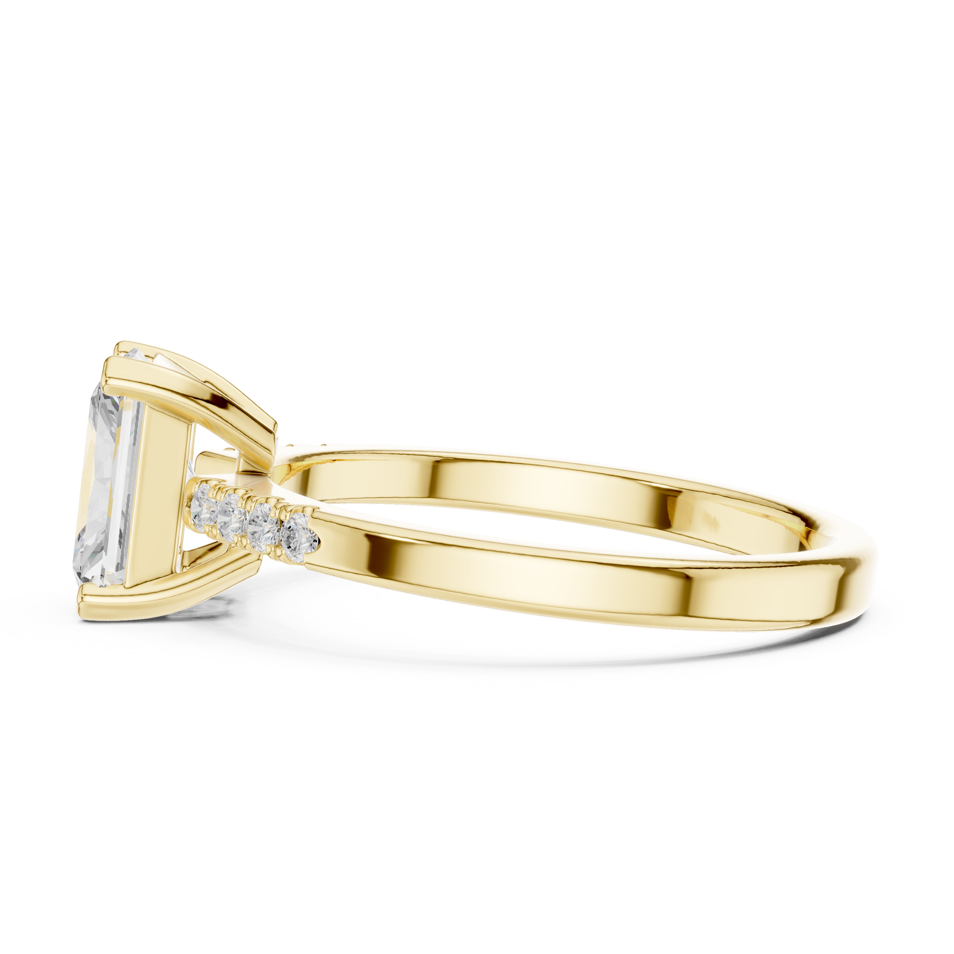 Mixed Shape Lab Grown Diamond Side Stone Ring