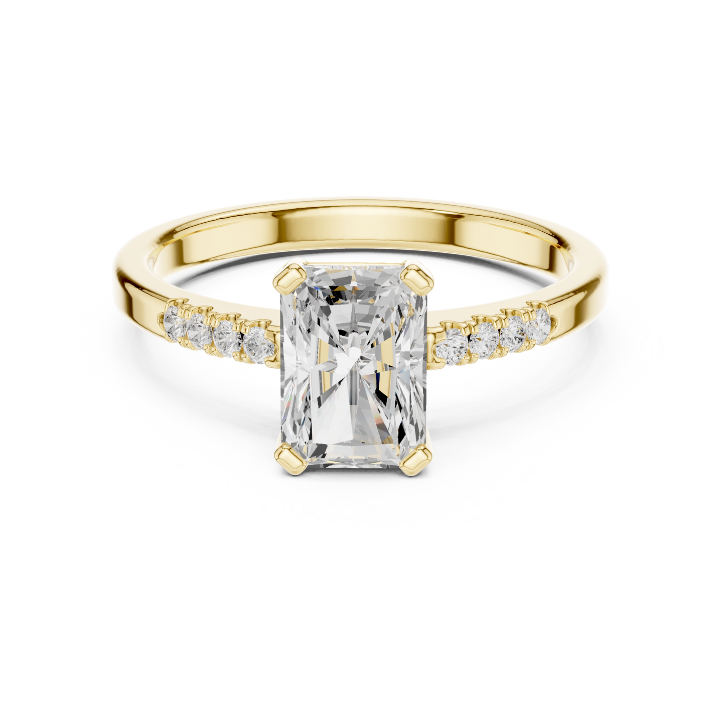 Mixed Shape Lab Grown Diamond Side Stone Ring