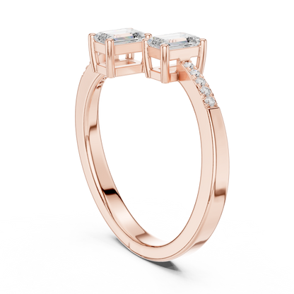 Mixed Shape Lab Grown Diamond Side Stone Ring