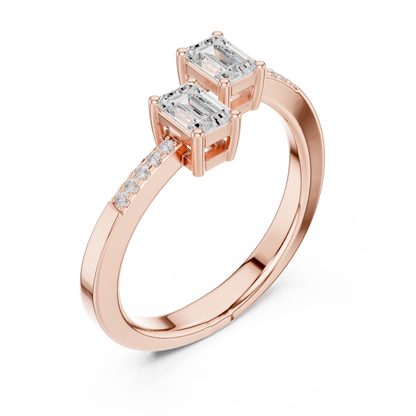 Mixed Shape Lab Grown Diamond Side Stone Ring