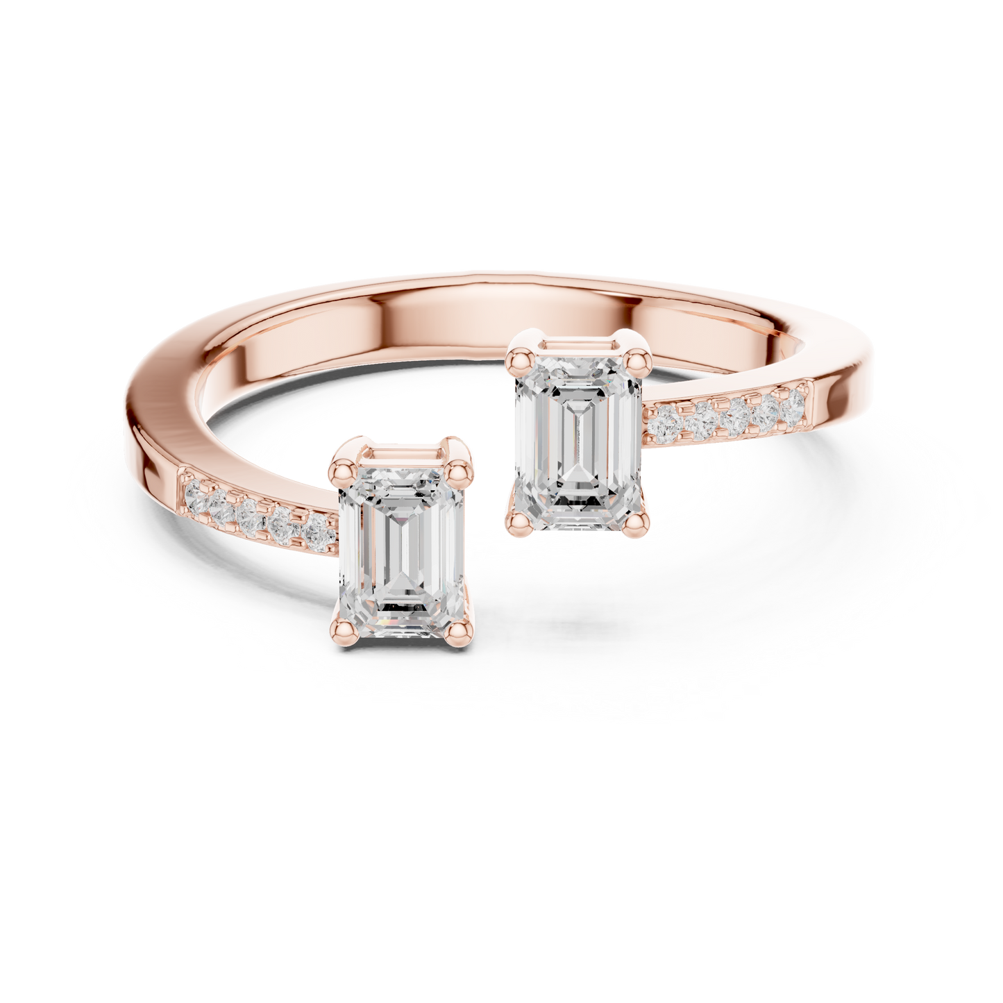 Mixed Shape Lab Grown Diamond Side Stone Ring