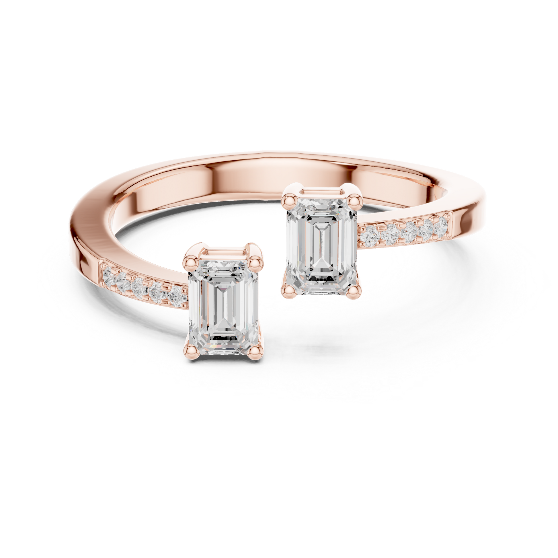 Mixed Shape Lab Grown Diamond Side Stone Ring