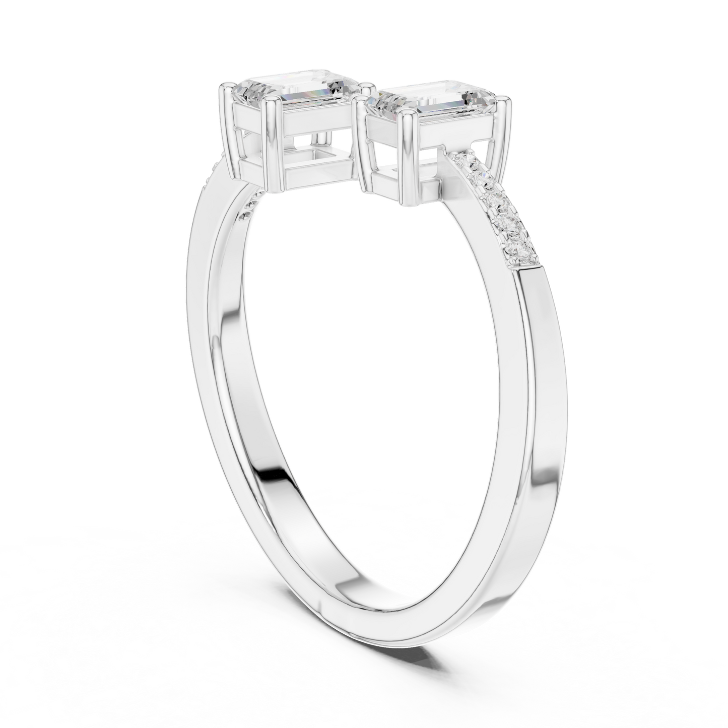 Mixed Shape Lab Grown Diamond Side Stone Ring