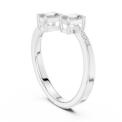 Mixed Shape Lab Grown Diamond Side Stone Ring