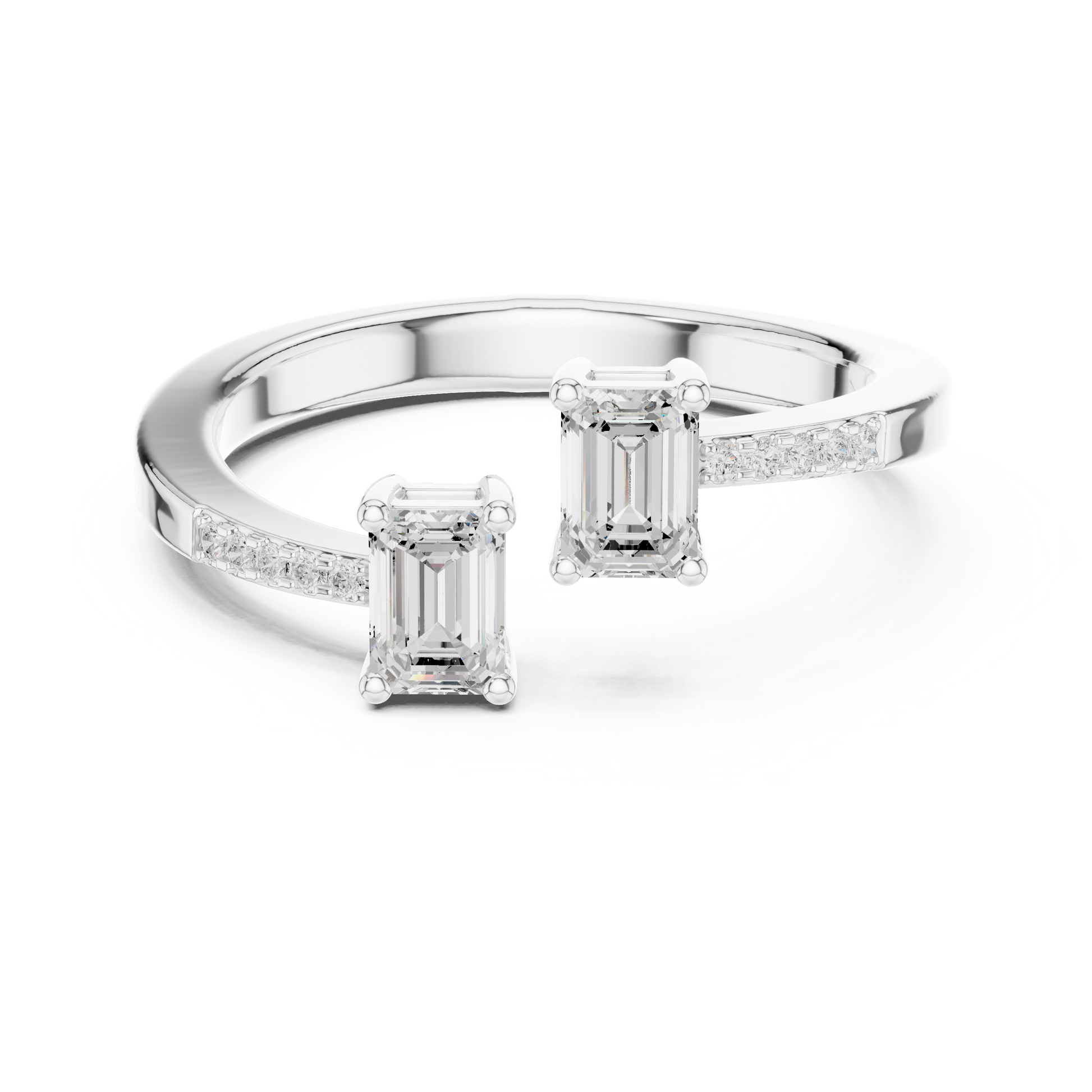 Mixed Shape Lab Grown Diamond Side Stone Ring