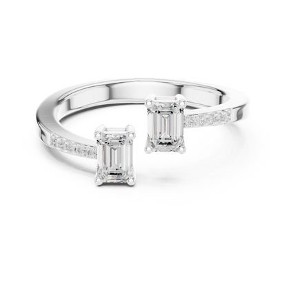 Mixed Shape Lab Grown Diamond Side Stone Ring