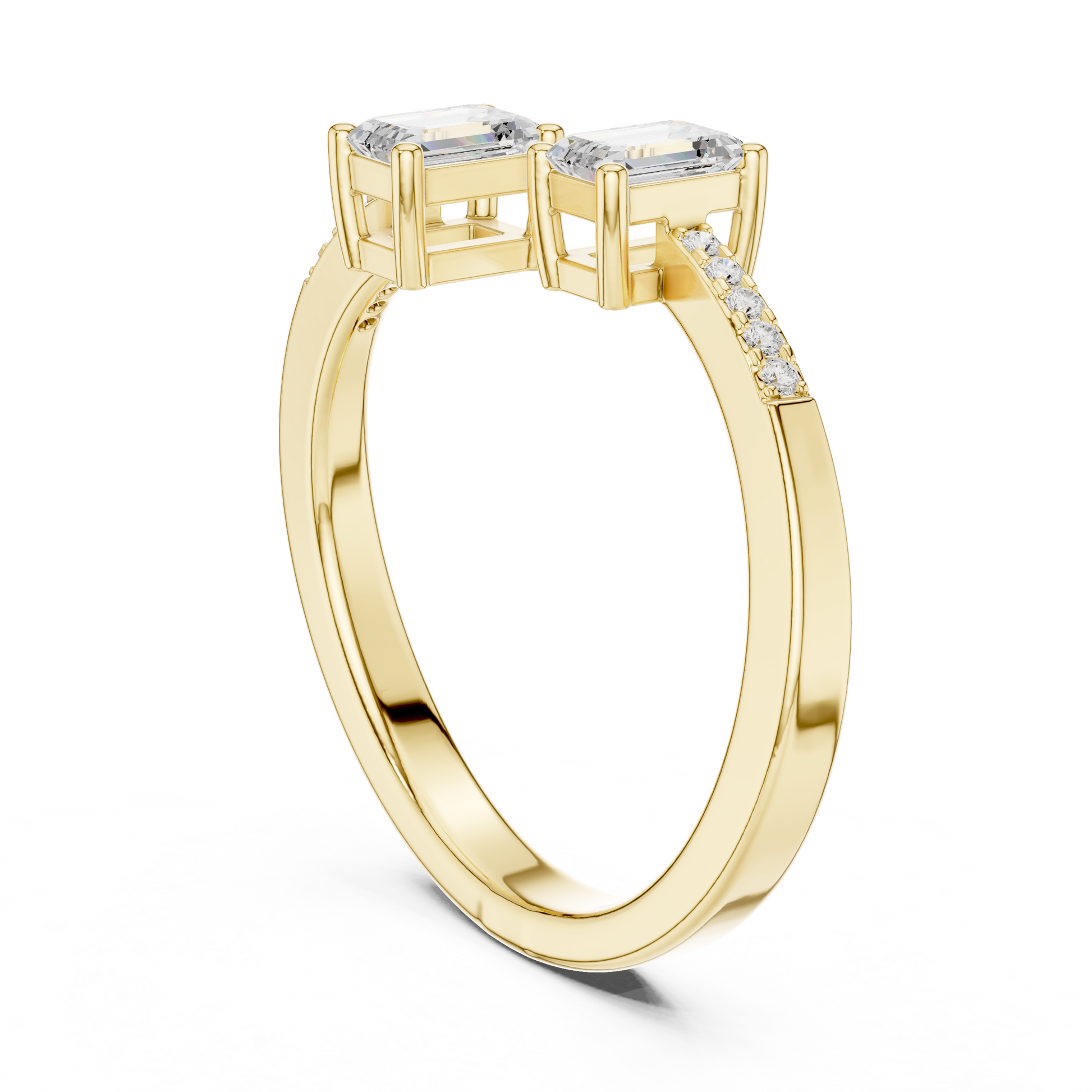 Mixed Shape Lab Grown Diamond Side Stone Ring