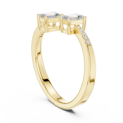 Mixed Shape Lab Grown Diamond Side Stone Ring