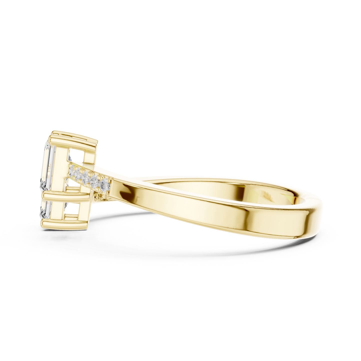 Mixed Shape Lab Grown Diamond Side Stone Ring