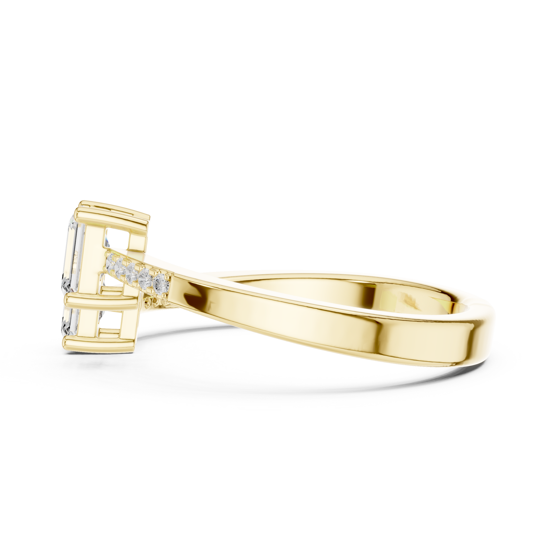 Mixed Shape Lab Grown Diamond Side Stone Ring