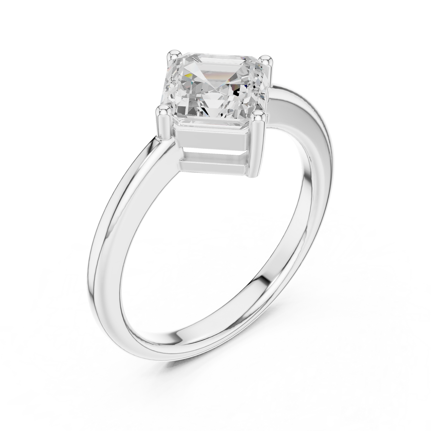 Mixed Shape Lab Grown Diamond Solitaire Ring