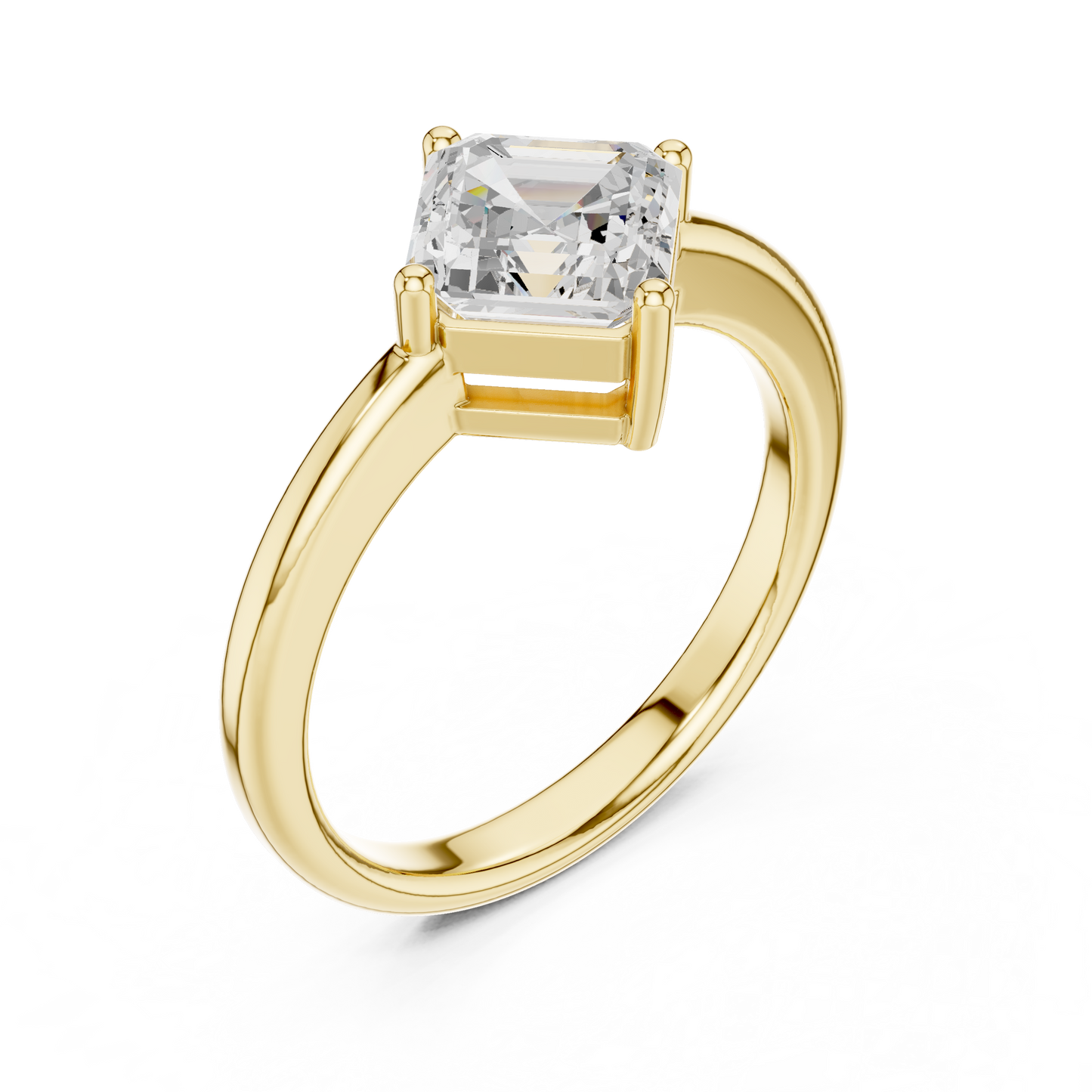 Mixed Shape Lab Grown Diamond Solitaire Ring