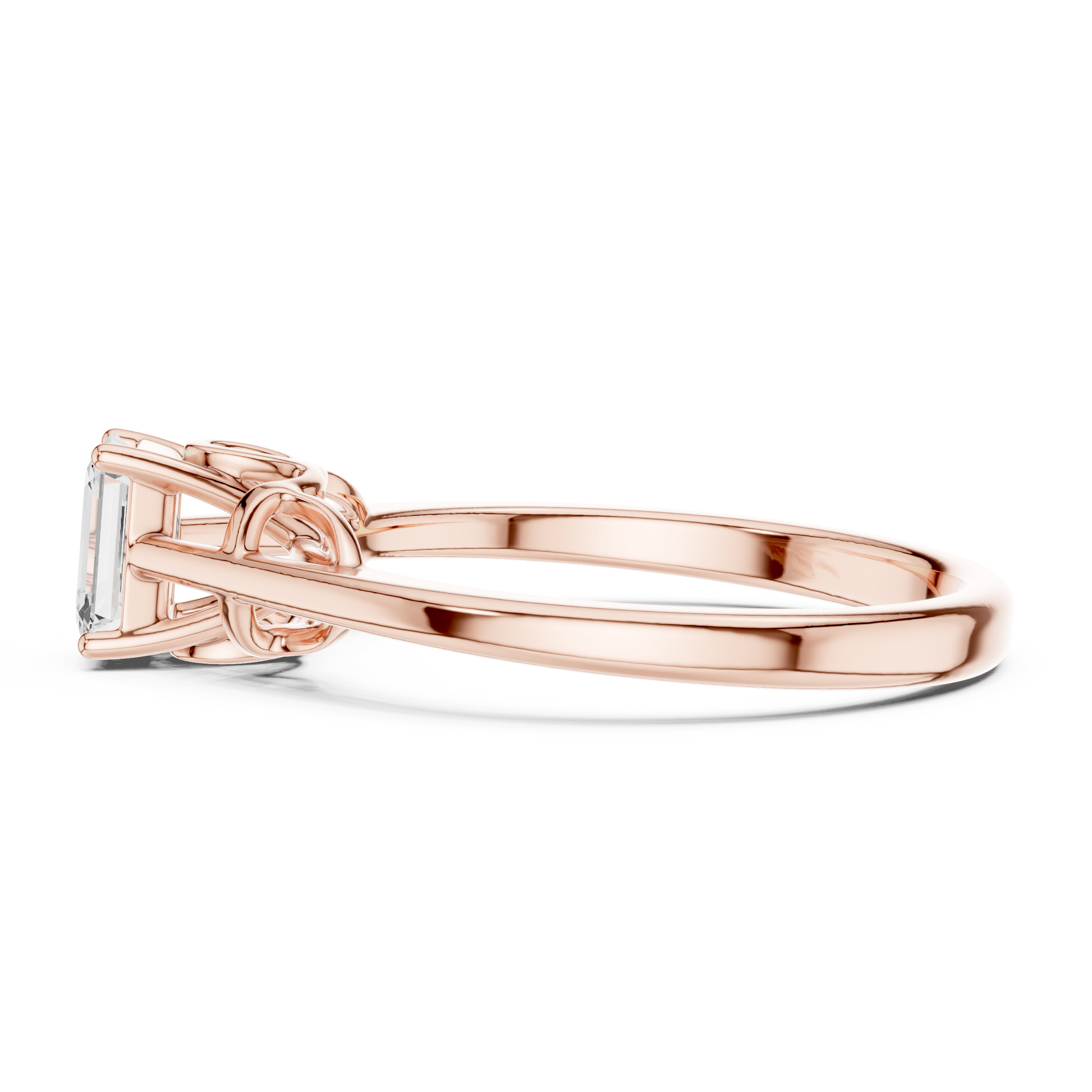 Asscher Solitaire Lab Grown Diamond Ring
