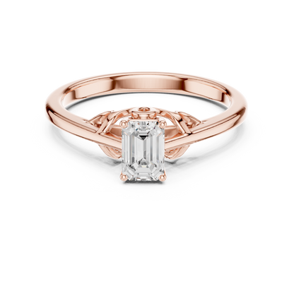 Asscher Solitaire Lab Grown Diamond Ring