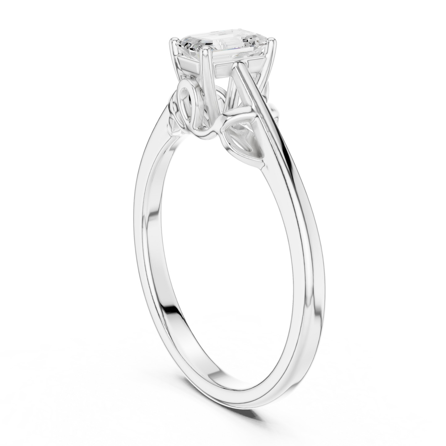 Asscher Solitaire Lab Grown Diamond Ring