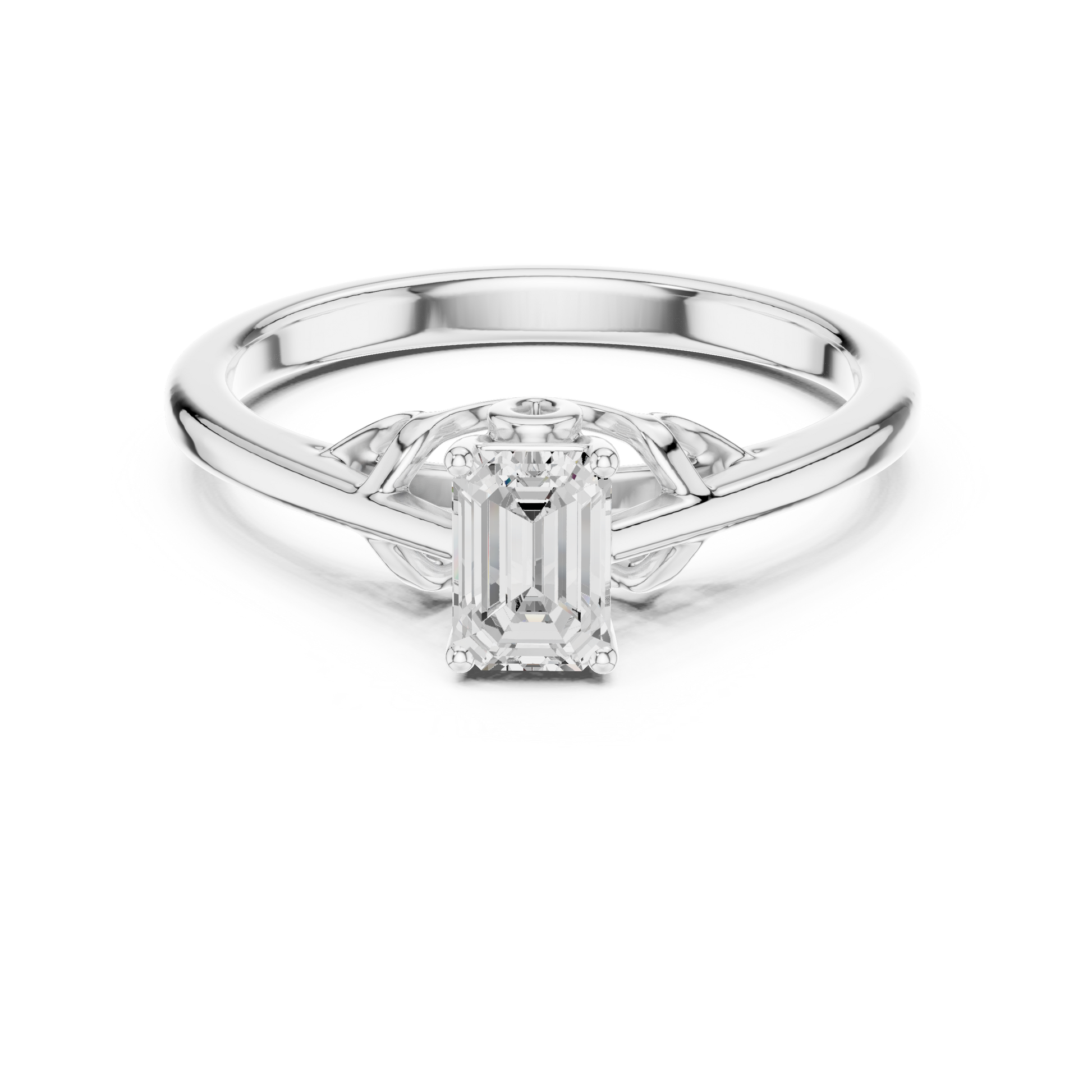 Asscher Solitaire Lab Grown Diamond Ring