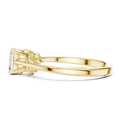 Asscher Solitaire Lab Grown Diamond Ring