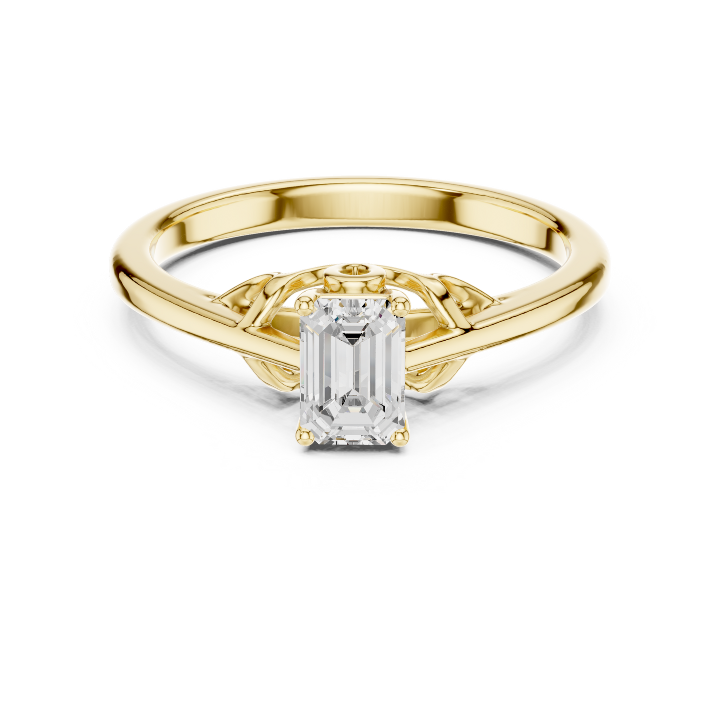 Asscher Solitaire Lab Grown Diamond Ring