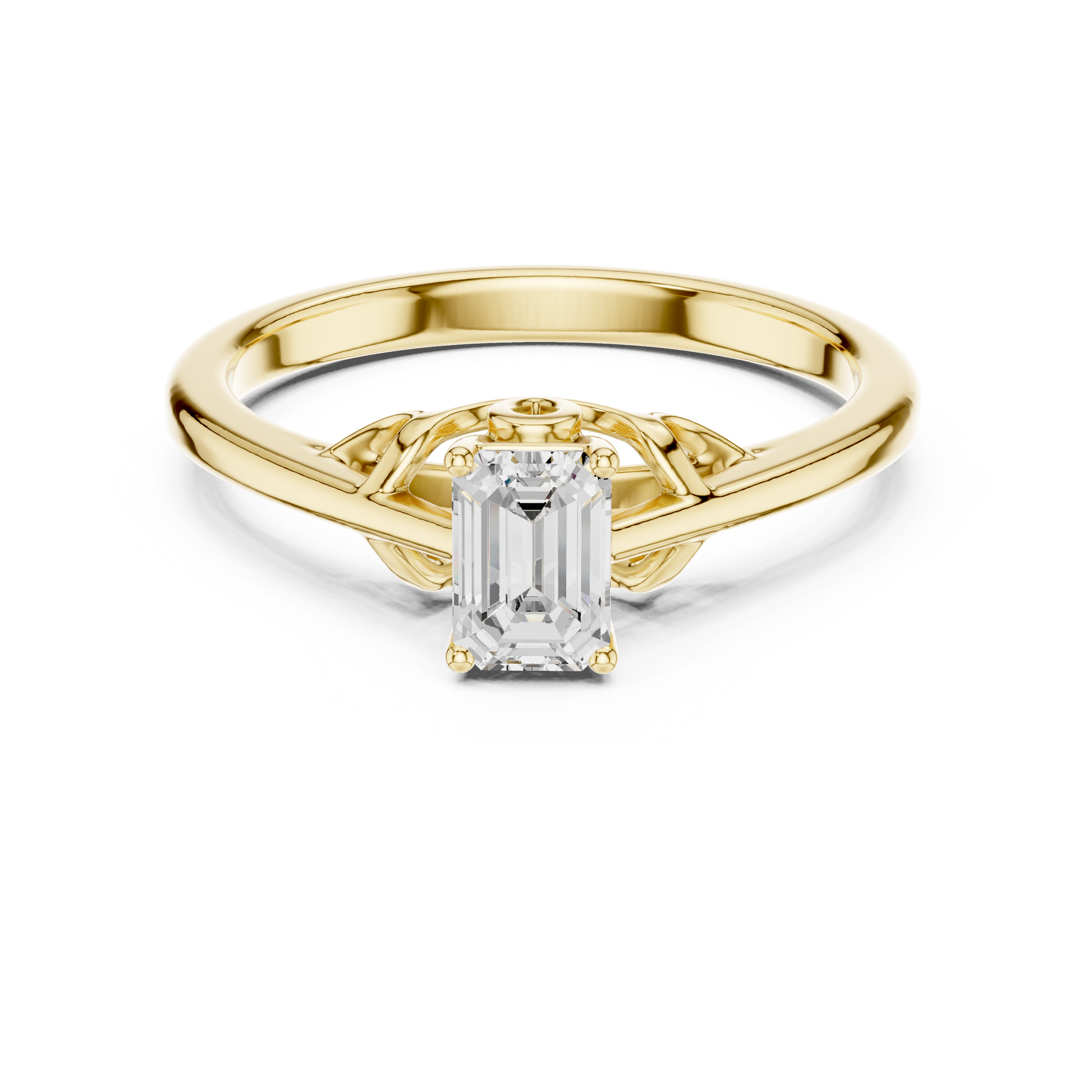 Asscher Solitaire Lab Grown Diamond Ring