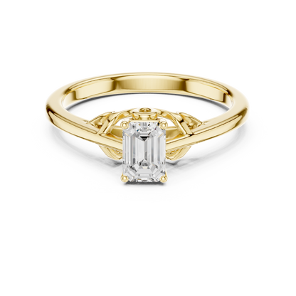 Asscher Solitaire Lab Grown Diamond Ring