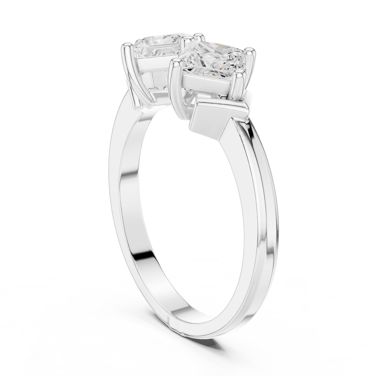 Mixed Shape Lab Grown Diamond Three Stone Ring
