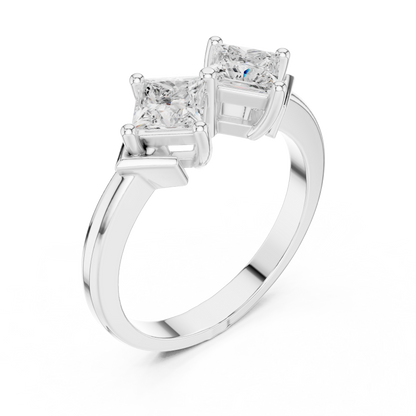 Mixed Shape Lab Grown Diamond Three Stone Ring