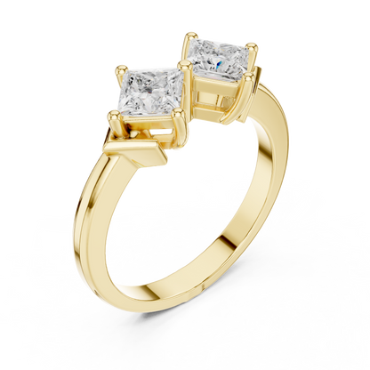 Mixed Shape Lab Grown Diamond Three Stone Ring