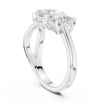 Mixed Shape Lab Grown Diamond Three Stone Ring