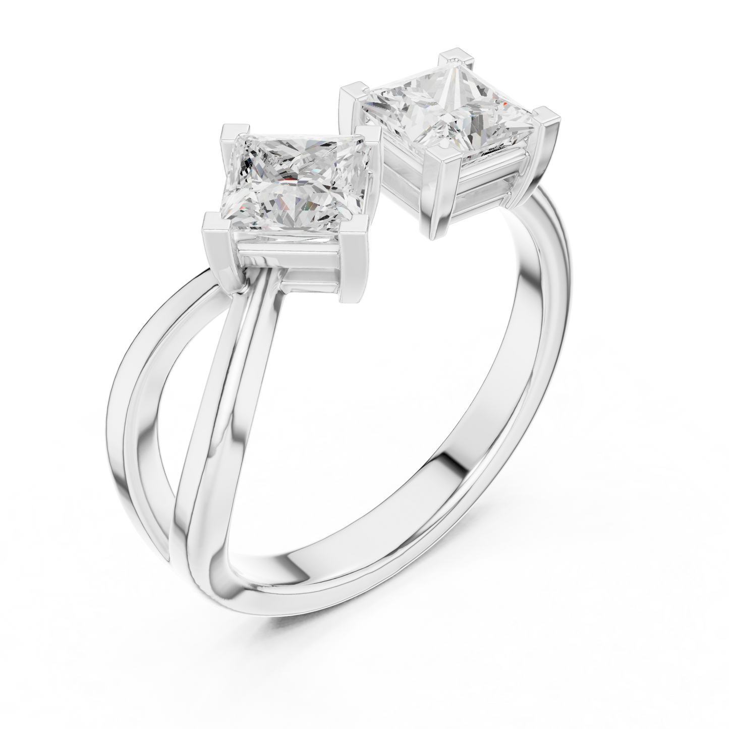 Mixed Shape Lab Grown Diamond Three Stone Ring