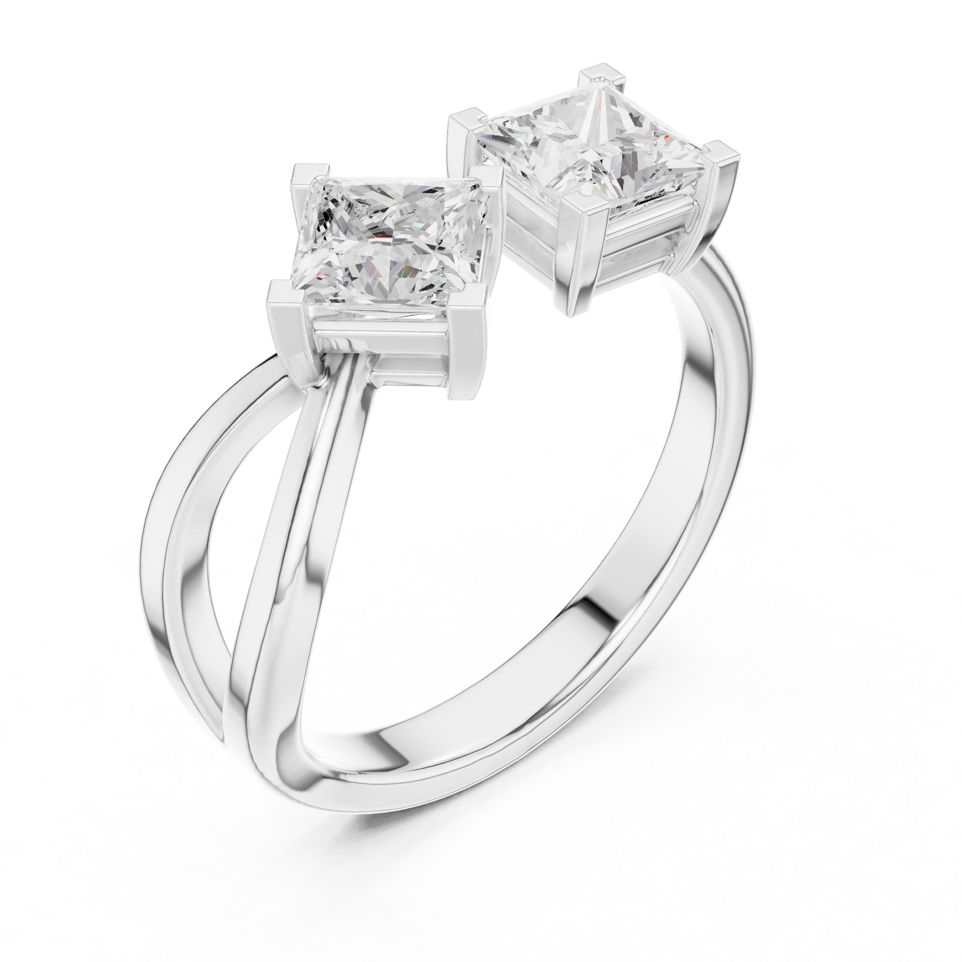 Mixed Shape Lab Grown Diamond Three Stone Ring