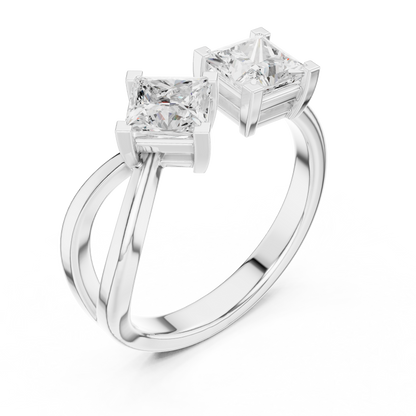Mixed Shape Lab Grown Diamond Three Stone Ring