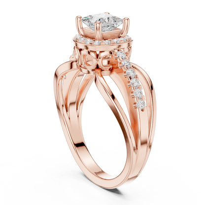 Mixed Shape Lab Grown Diamond Halo Ring